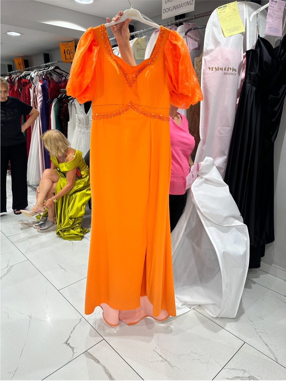 Orange Dress made in Türkiye